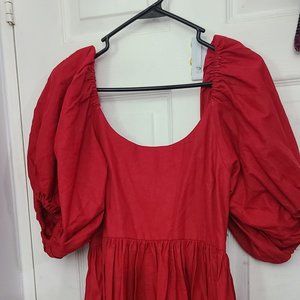Dress Barn Red Scoop Neck Mini Dress